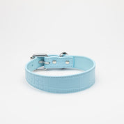 Babyblå Croco Hundhalsband Smal