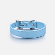 Babyblå Hundhalsband Smal