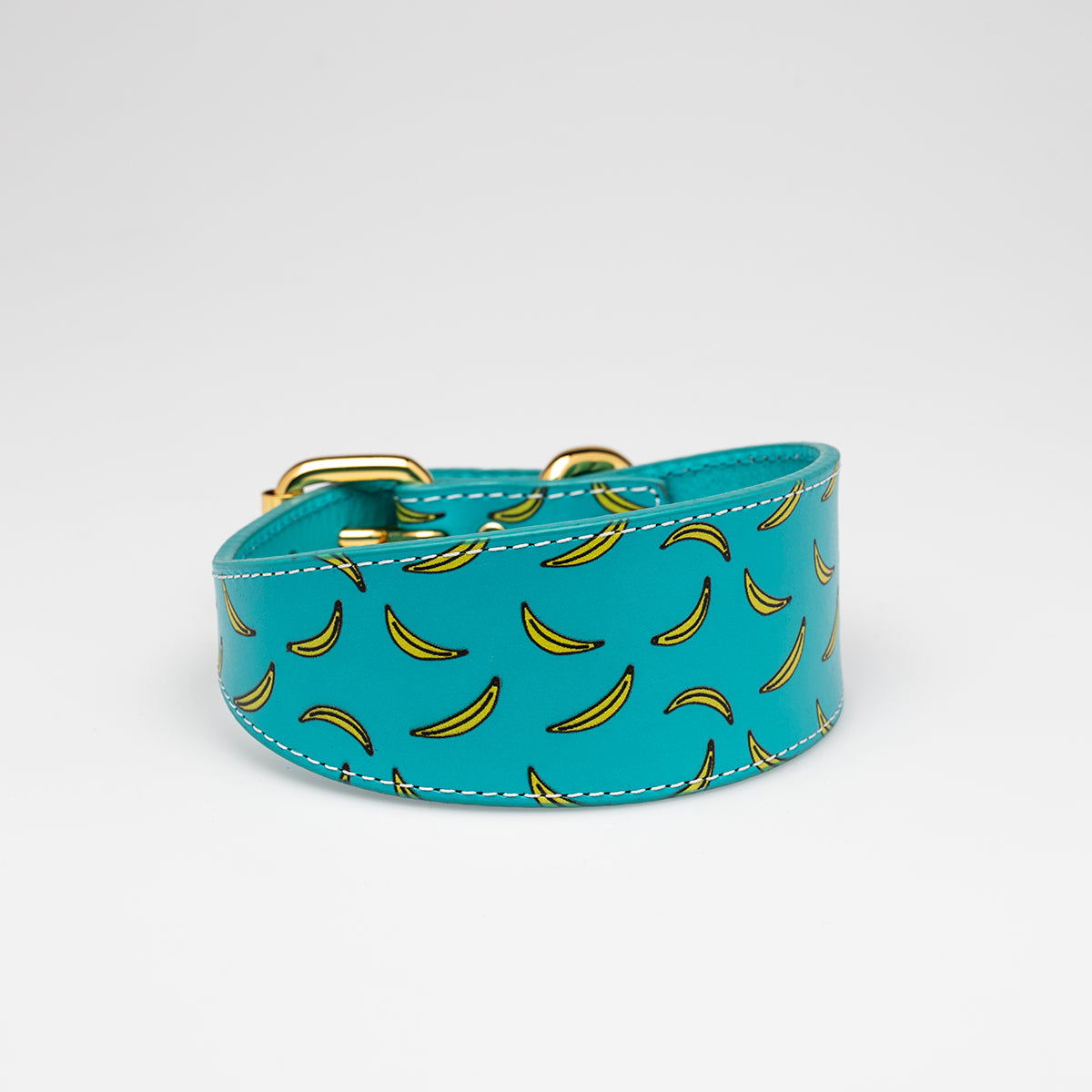 Bananmönstrat Hundhalsband Bred