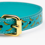 Bananmönstrat Hundhalsband Smal
