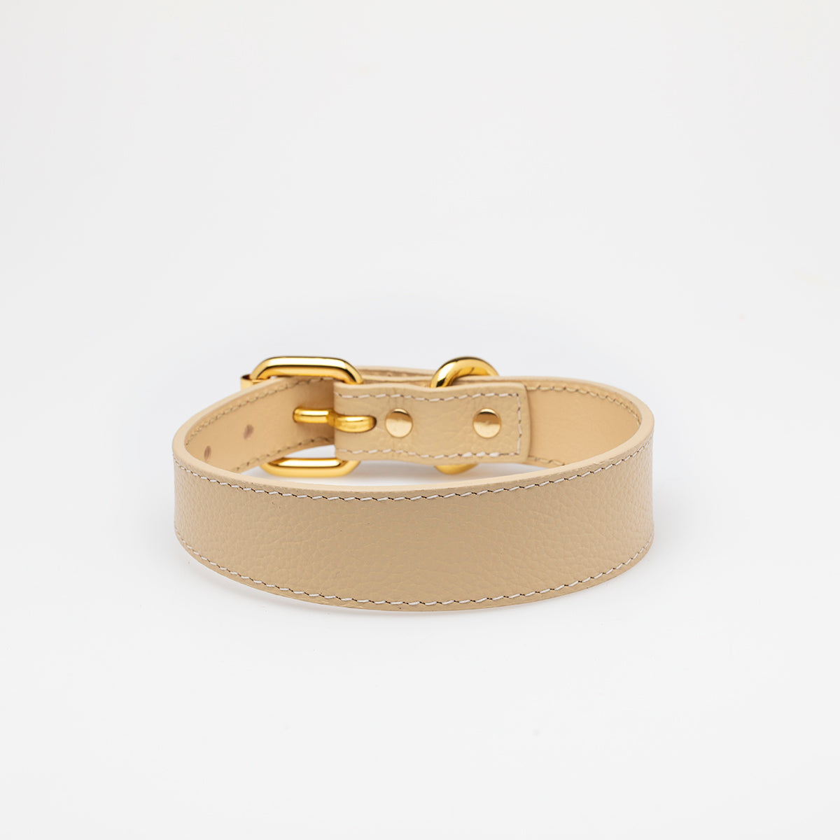 Beige Hundhalsband Smal