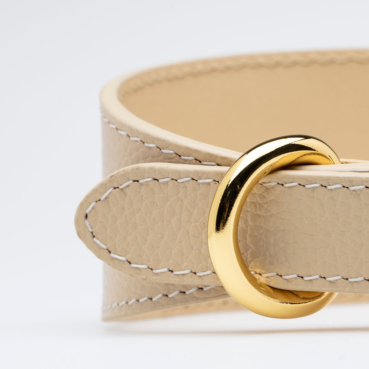 Beige Hundhalsband Bred