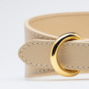 Beige Hundhalsband Bred