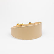 Beige Hundhalsband Bred