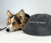 Svart Jeans Bucket Hat - Anti-Social Dog Owner
