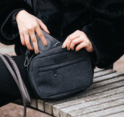 Hundpromenadväska i Svart Denim - Crossbody