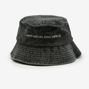Svart Jeans Bucket Hat - Anti-Social Dog Owner