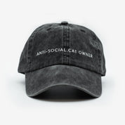 Svart Jeanskeps - Anti-Social Cat Owner