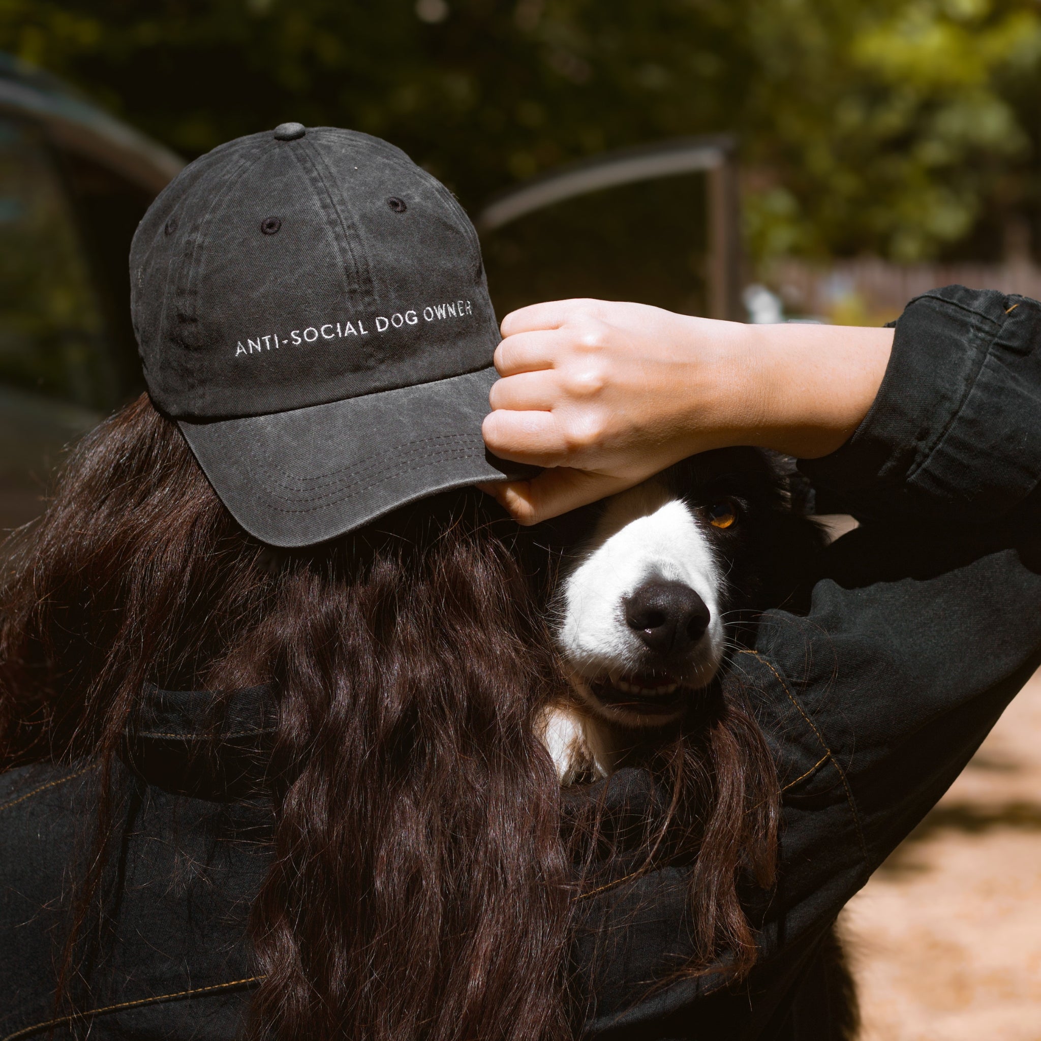 Svart Jeanskeps - Anti-Social Dog Owner