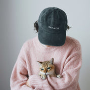 Svart Jeanskeps - Cat Mom 