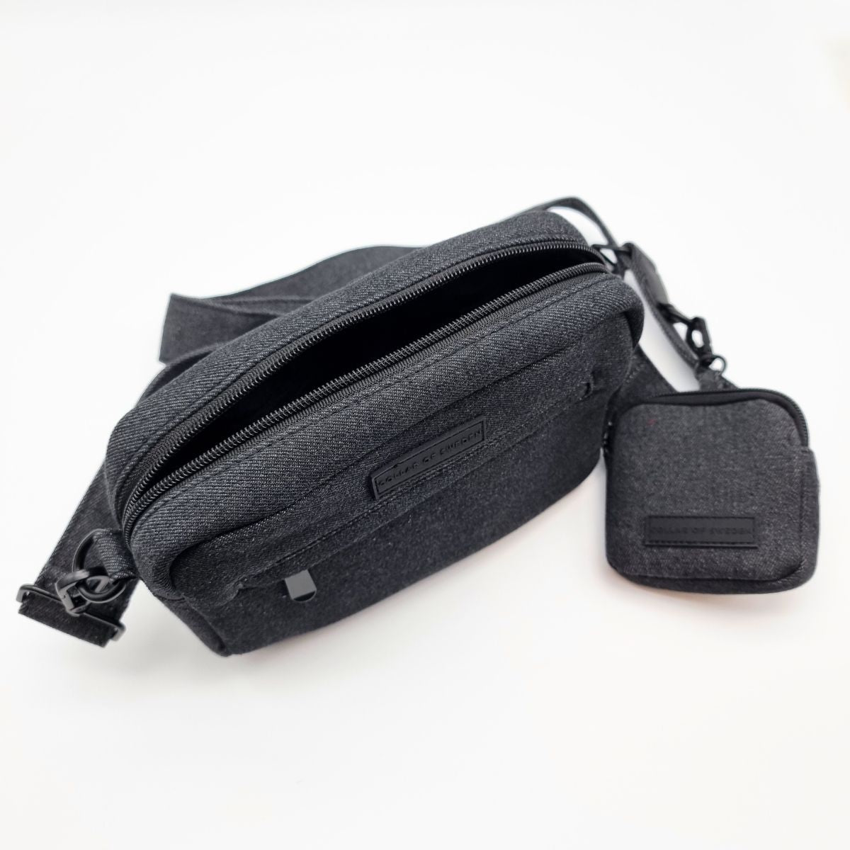 Hundpromenadväska i Svart Denim - Crossbody