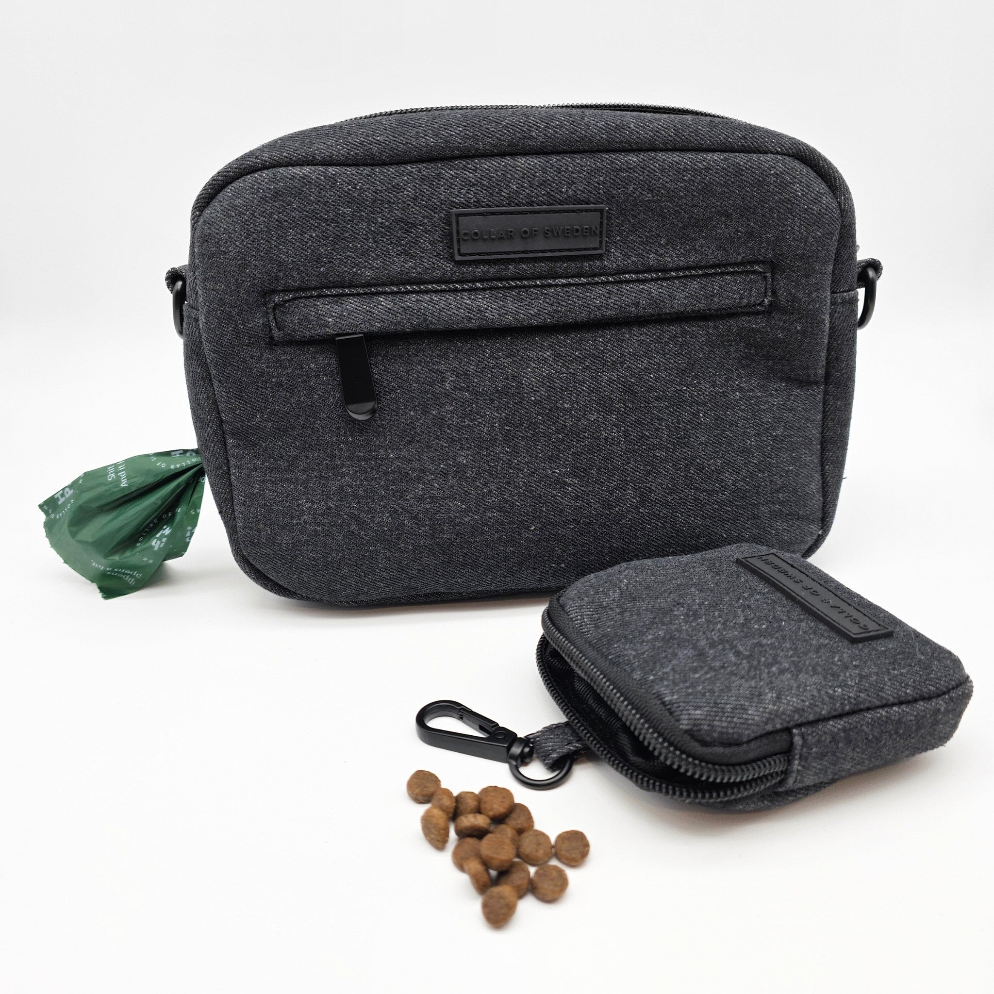 Hundpromenadväska i Svart Denim - Crossbody