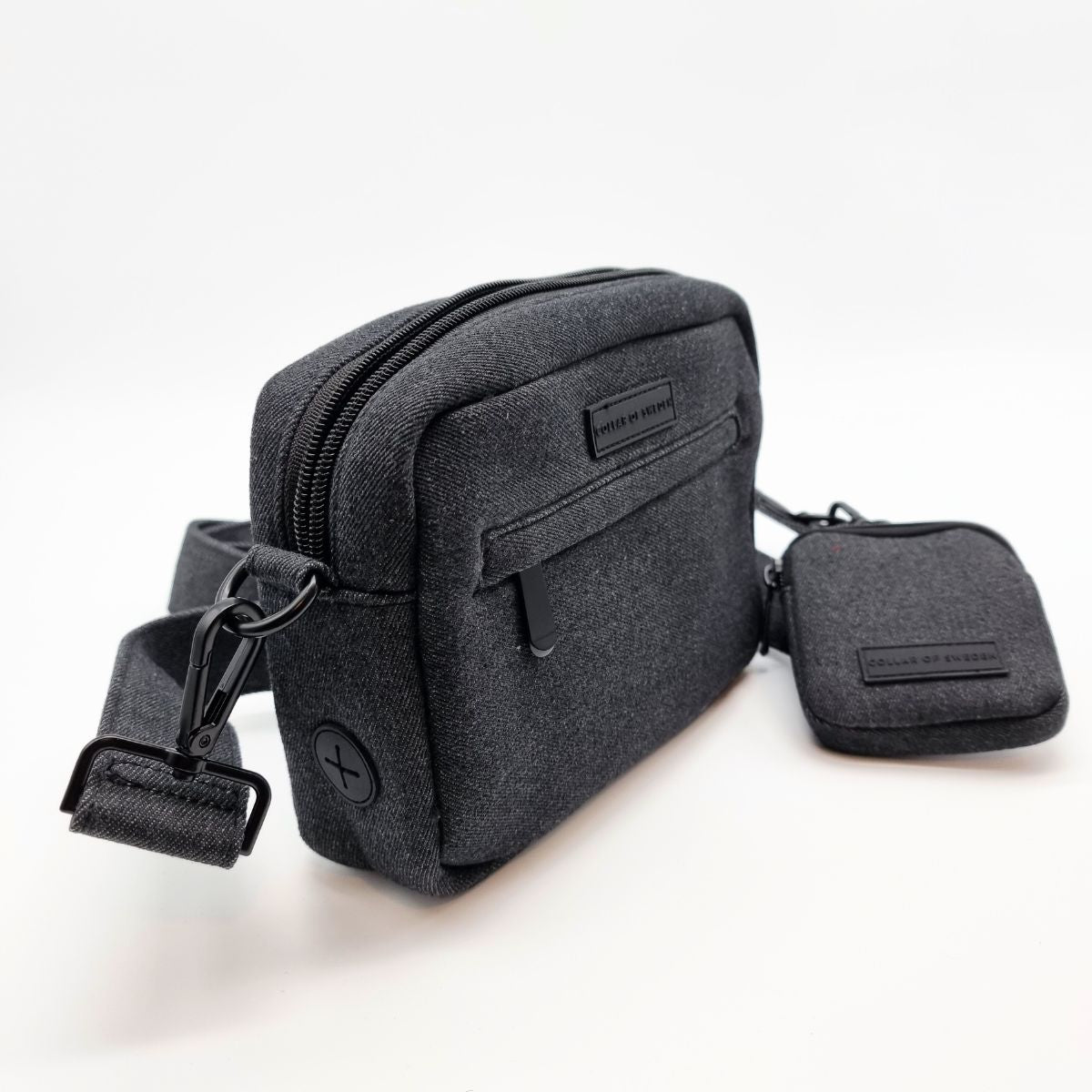 Hundpromenadväska i Svart Denim - Crossbody