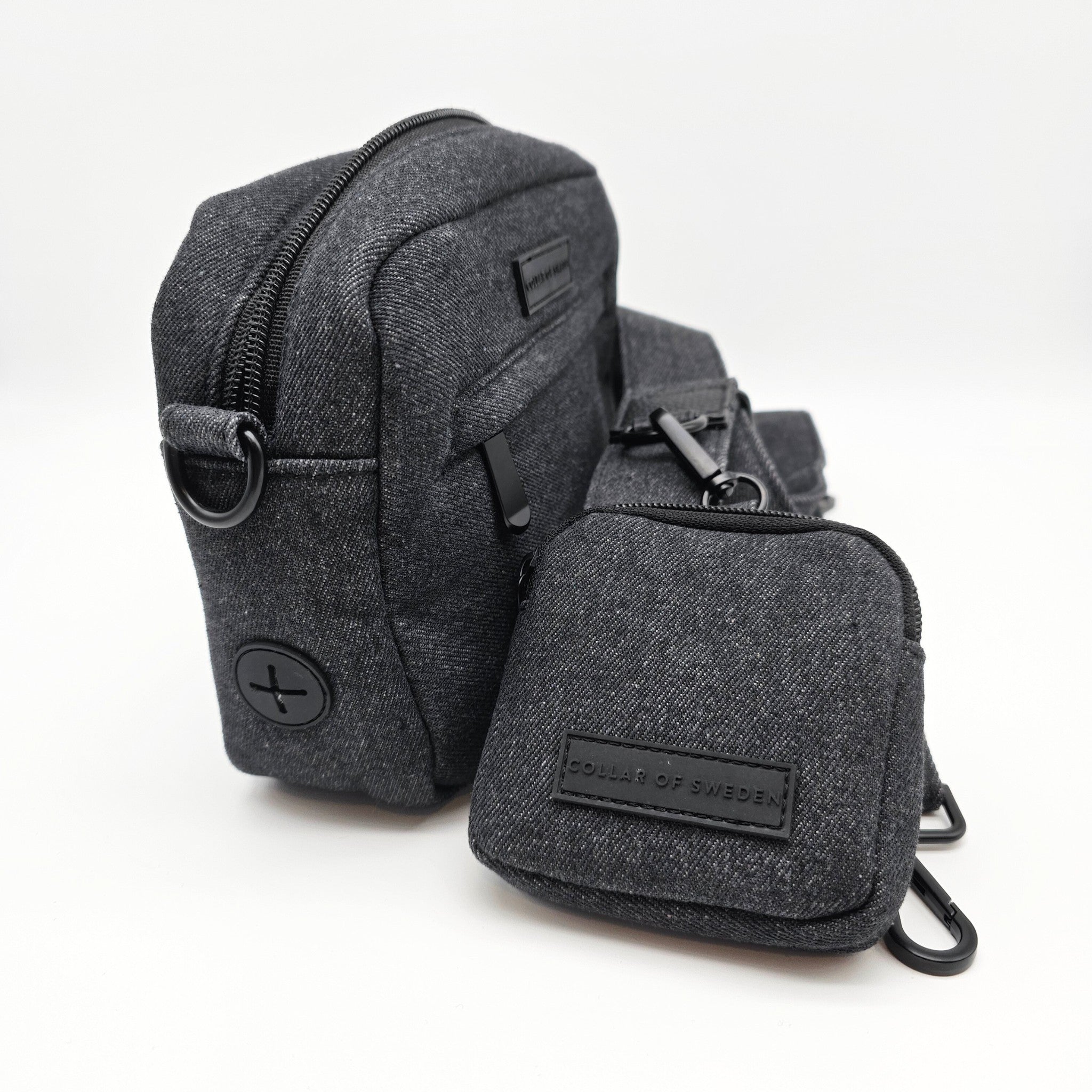 Hundpromenadväska i Svart Denim - Crossbody
