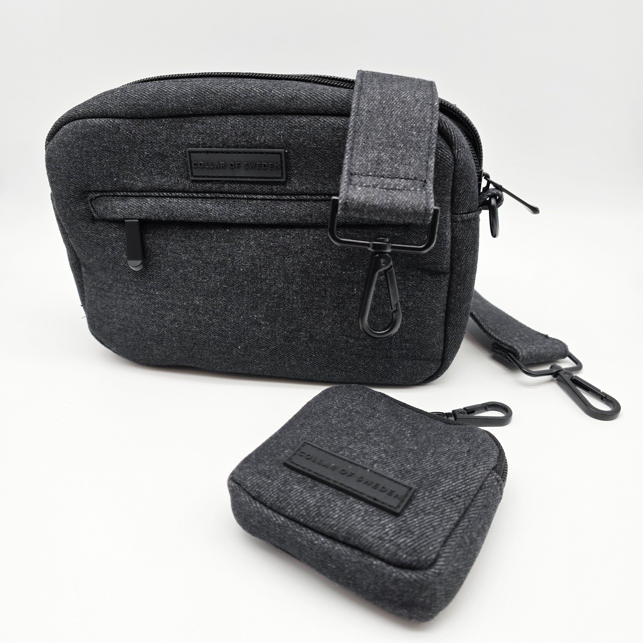 Hundpromenadväska i Svart Denim - Crossbody