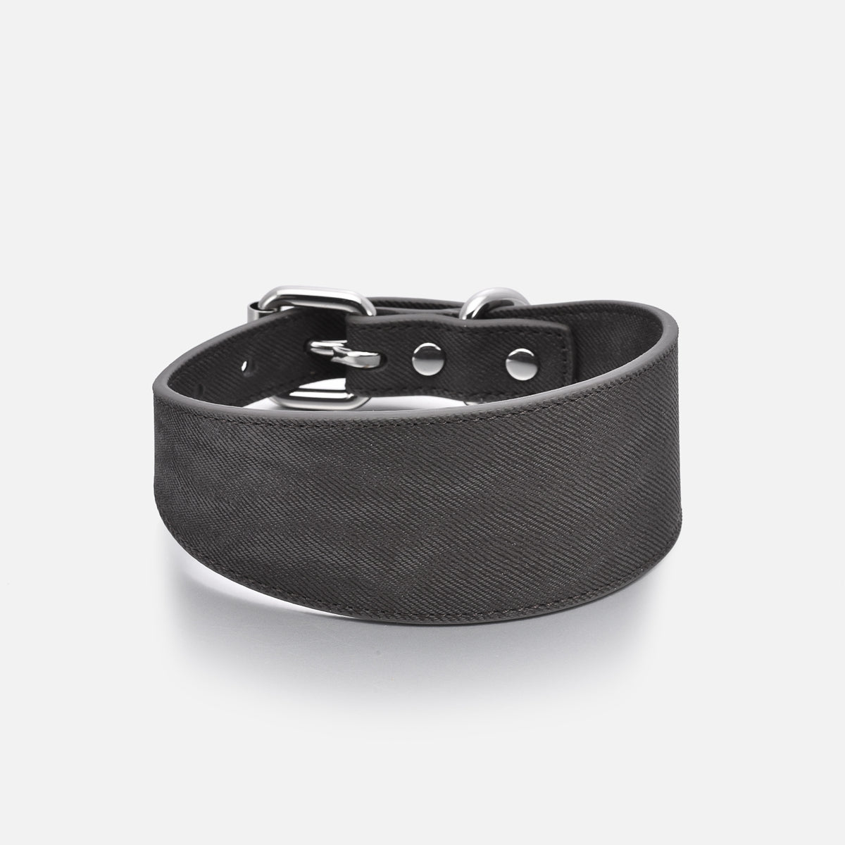 Hundhalsband i Svart Denim Bred