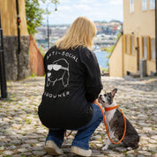 Svart Långärmad T-shirt - Anti-Social Dog Owner 