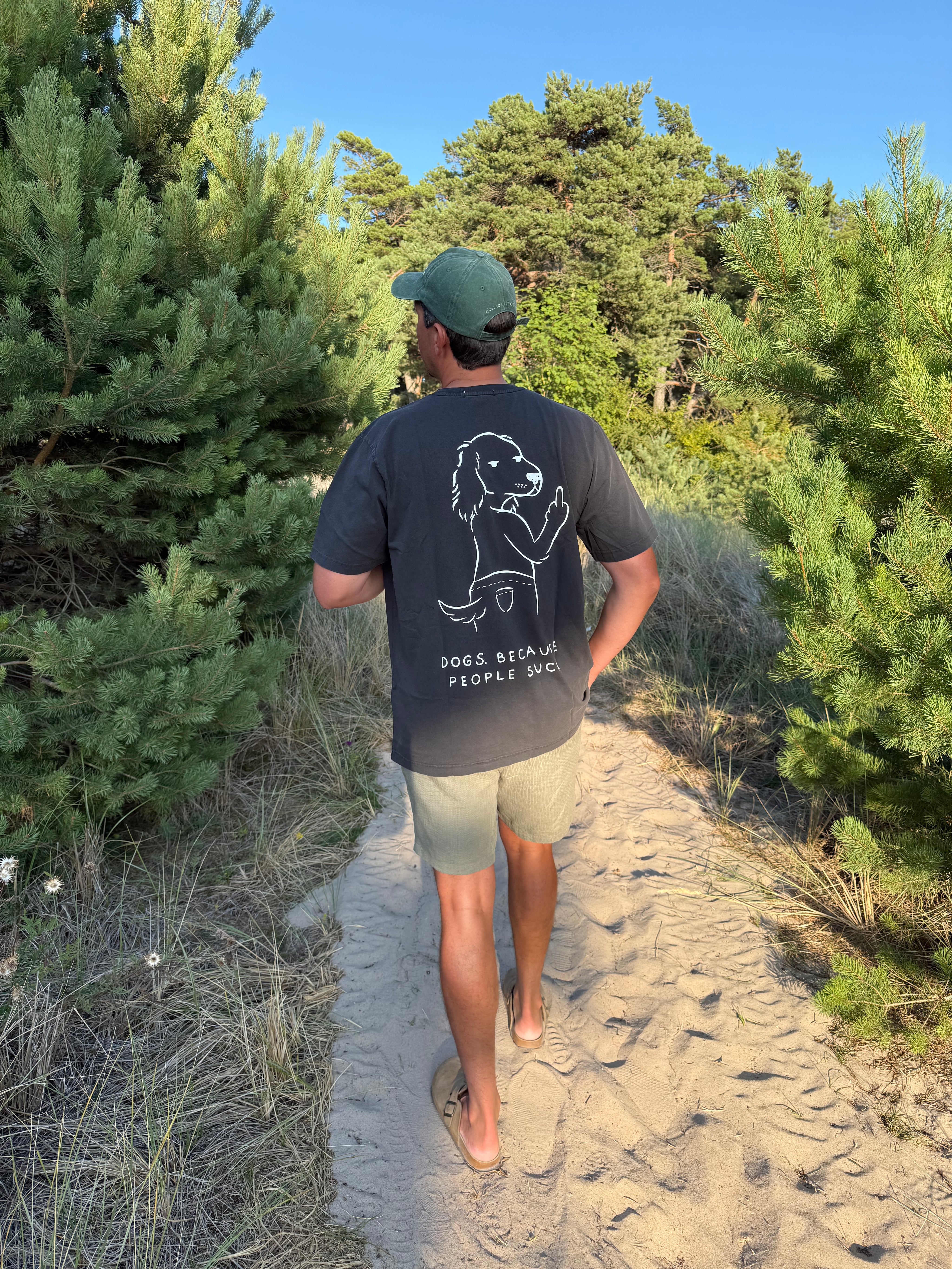 Vintage Svart T-shirt - Dogs. Because People Suck