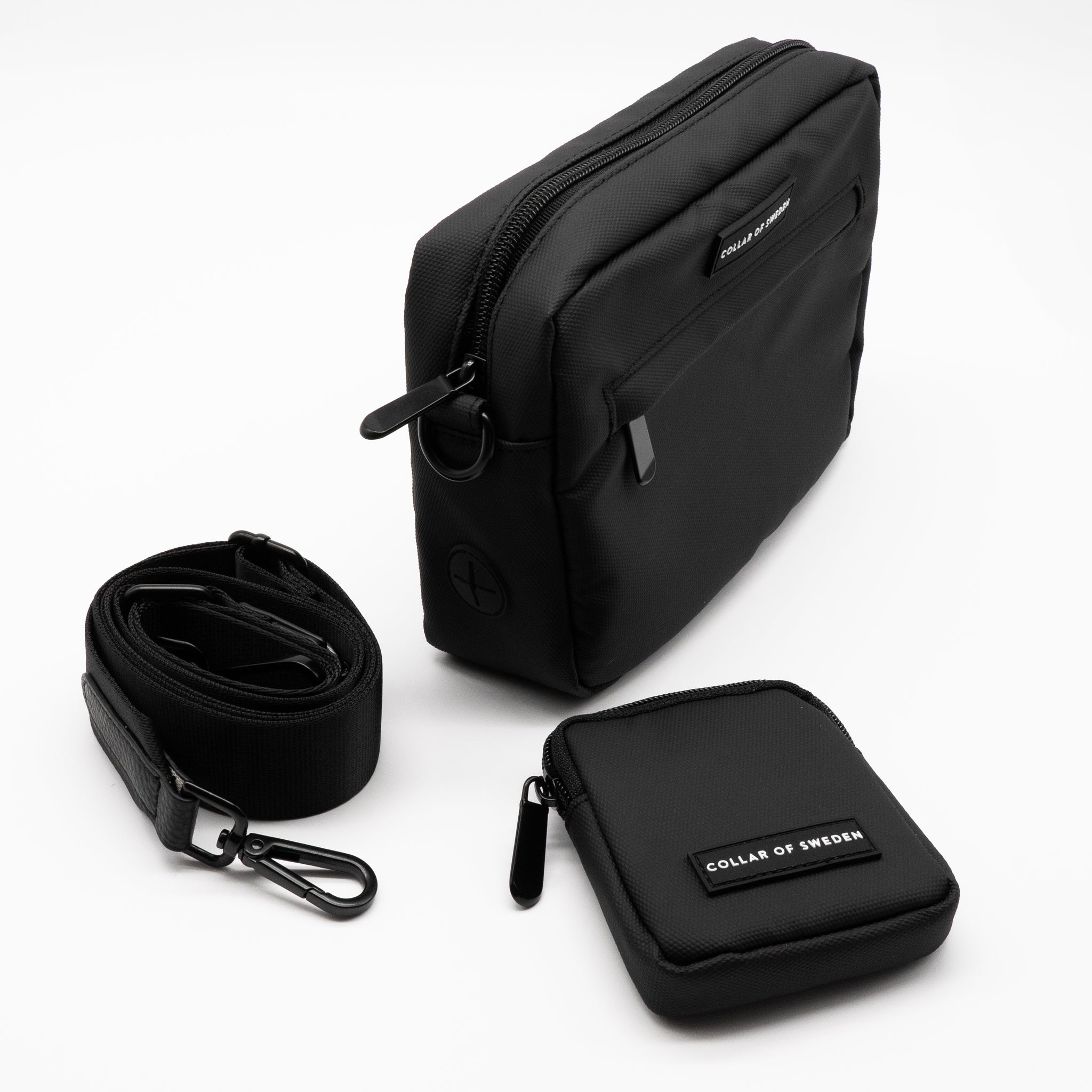 Svart Vattenavvisande Hundpromenadväska - Crossbody