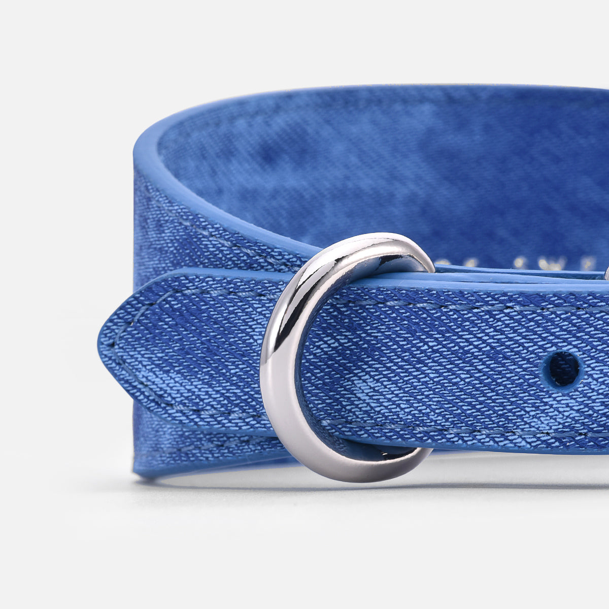 Blå Jeans Hundhalsband Bred