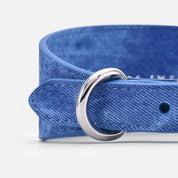 Blå Jeans Hundhalsband Bred