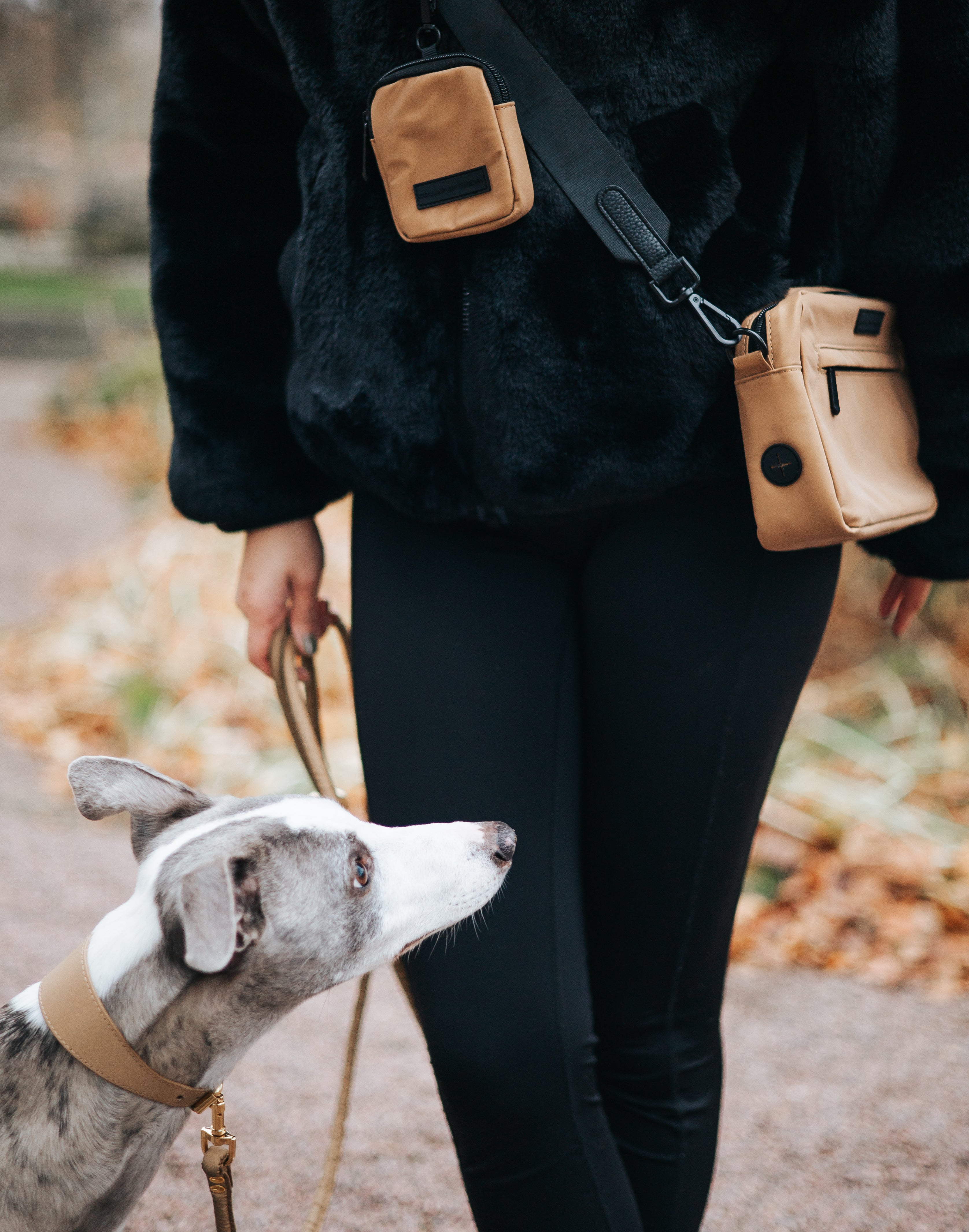 Hundpromenad Väska Reflex Brons - Crossbody