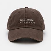 Brown Denim Cap - I Was Normal Two Cats Ago