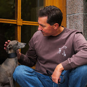 Brun Långärmad T-shirt - Dogs & Wine Make Everything Fine 