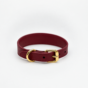 Vinröd Hundhalsband Smal