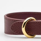 Vinröd Hundhalsband Smal