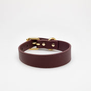 Vinröd Hundhalsband Smal