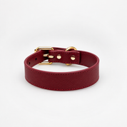 Vinröd Hundhalsband Smal