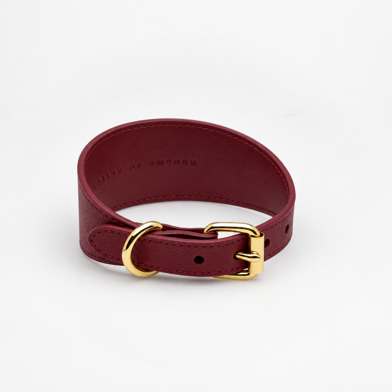 Vinröd Hundhalsband Bred