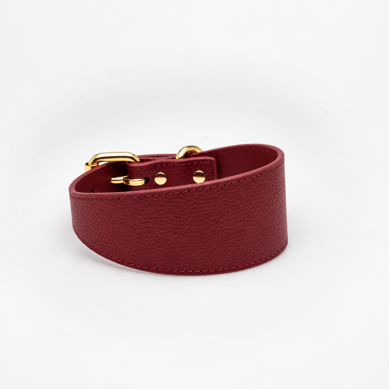 Vinröd Hundhalsband Bred
