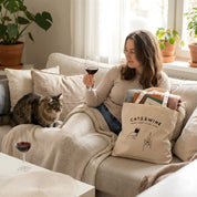 Tygväska - Cats & Wine Make Everything Fine 