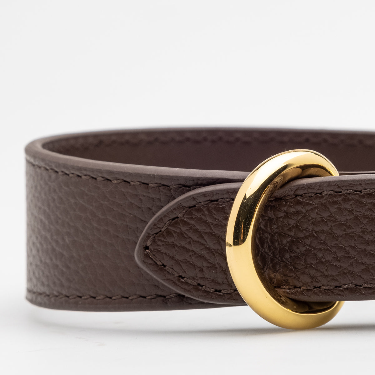 Mörkbrun Hundhalsband Smal