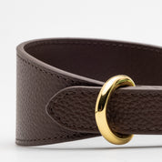 Mörkbrun Hundhalsband Bred