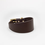 Mörkbrun Hundhalsband Bred