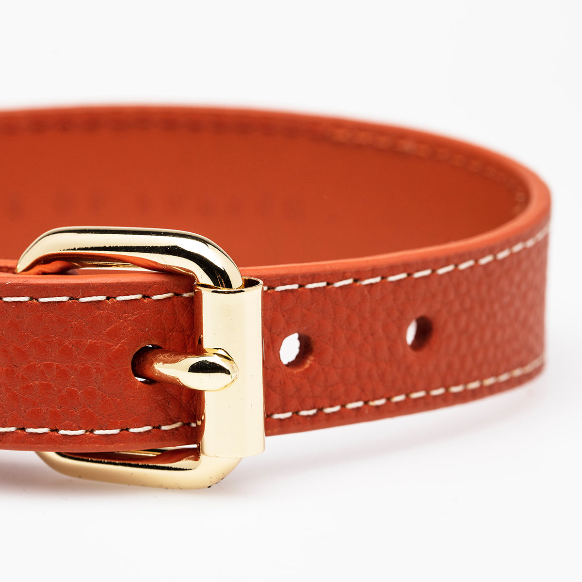 Cognac Hundhalsband Smal