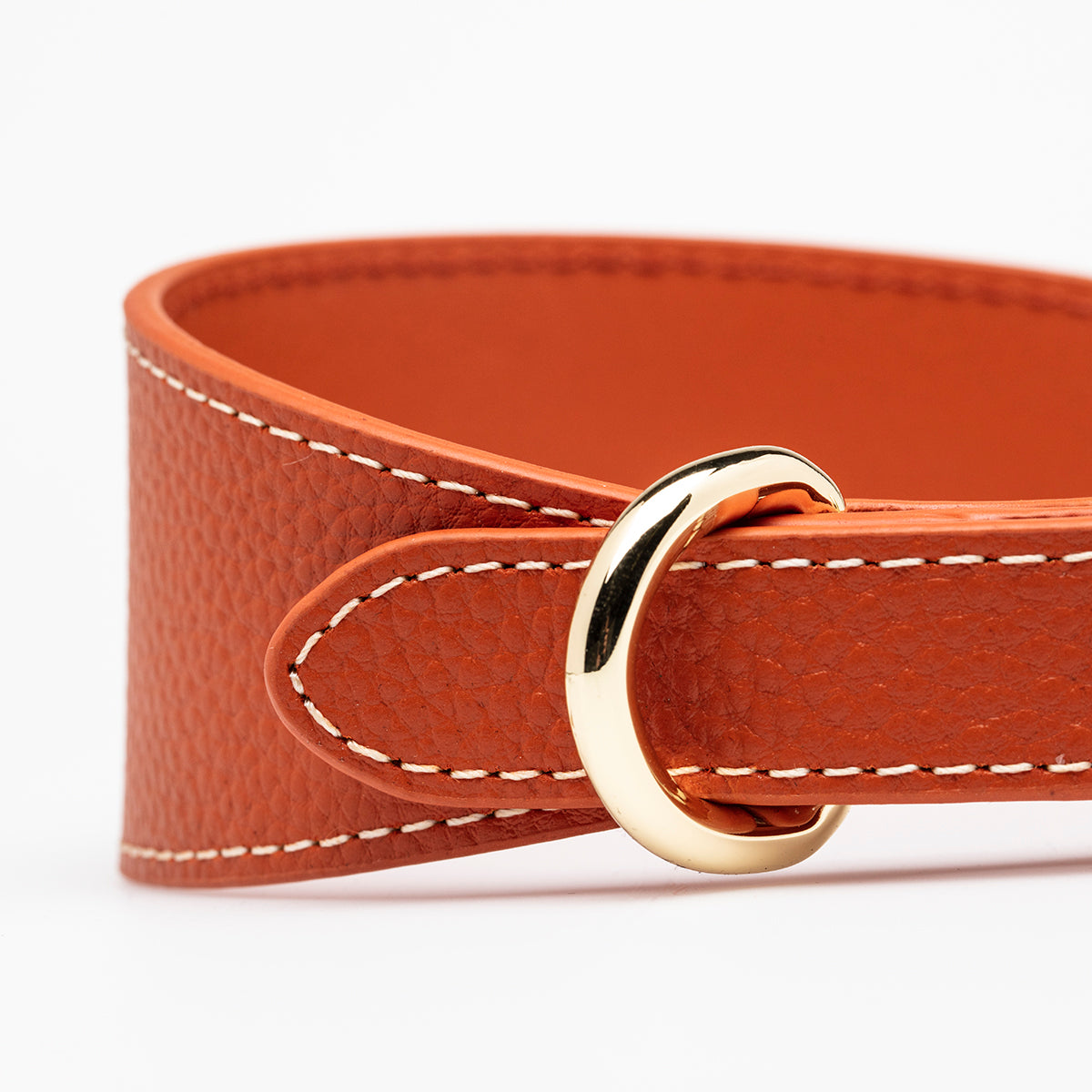 Cognac Hundhalsband Bred
