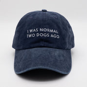 Dark Blue Denim Cap - I Was Normal Two Dogs Ago