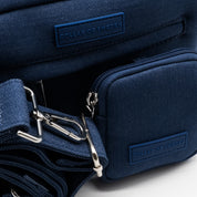 Mörkblå Denim Hundpromenadväska - Crossbody