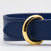 Mörkblå Hundhalsband Smal
