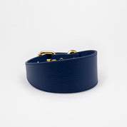 Mörkblå Hundhalsband Bred