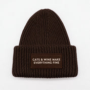 Mörkbrun ullmössa - Cats & Wine Make Everything Fine 