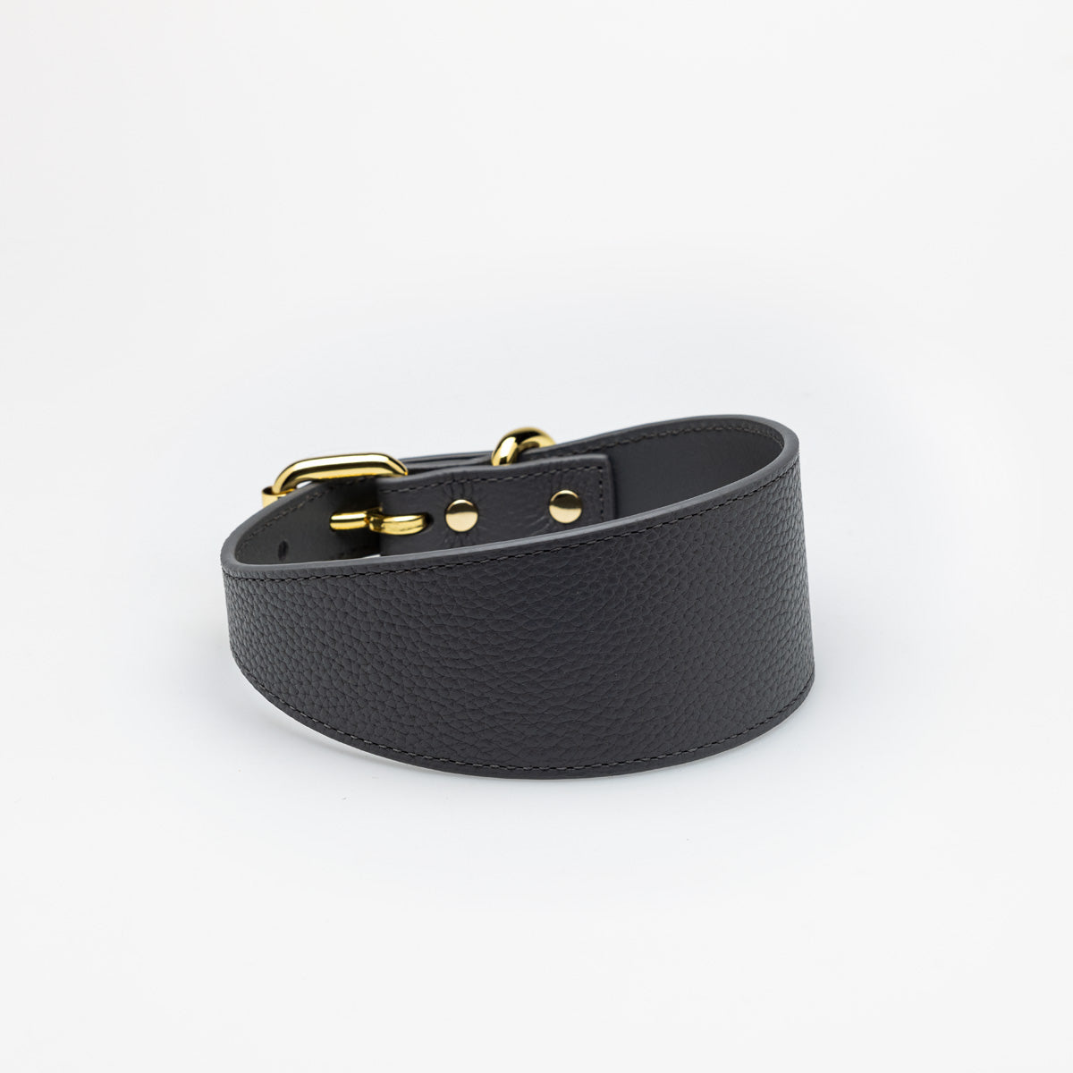 Mörkgrå Hundhalsband Bred