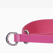 Rosa Lack Hundhalsband Halvstryp Bred