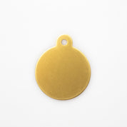 Graverad Namnbricka - Guld Cirkel