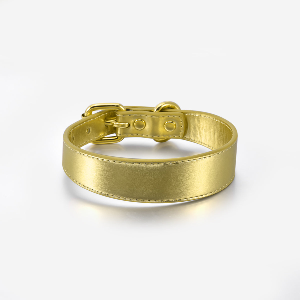 Guld Metallic Hundhalsband Smal
