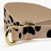 Leopardmönstrat Hundhalsband Halvstryp Bred